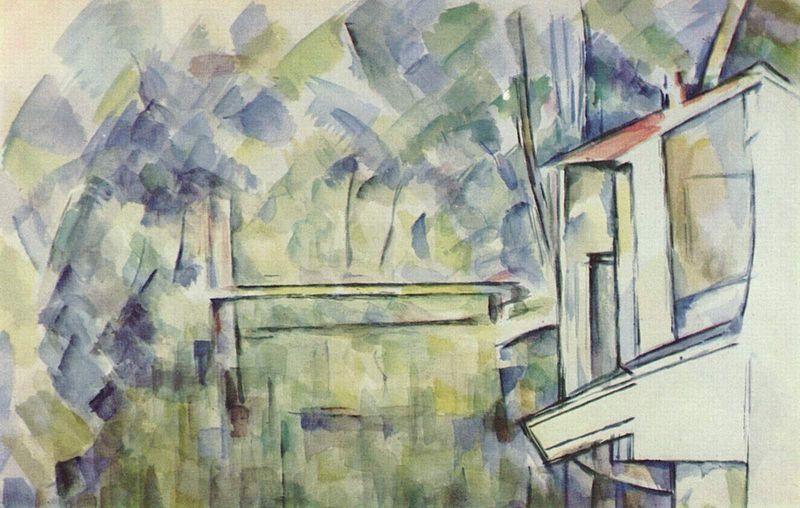Mill at the River - Paul Cezanne Painting